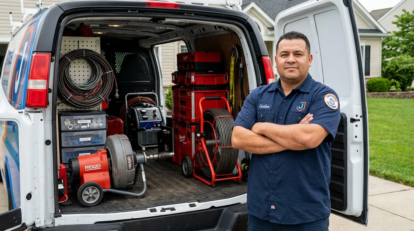 Professional drain cleaning equipment and Johns Plumbing LLC plumber in Gardnerville