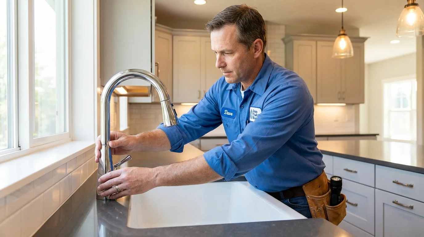 Kitchen faucet installation by Johns Plumbing LLC in Gardnerville