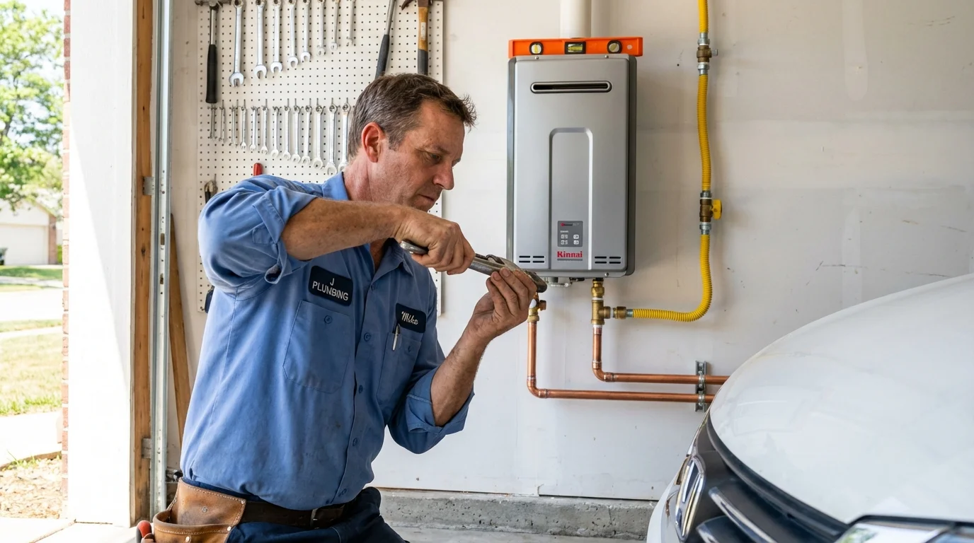 Tankless water heater installation by a Johns Plumbing LLC plumber in Gardnerville